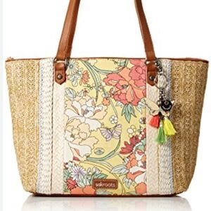 SAKROOTS Straw Meadow Bag NWOT